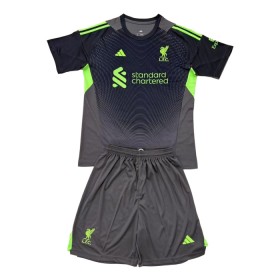 Liverpool Brankářské Černá 2025-26 - Dětské Fotbalové Dresy (S/S)
